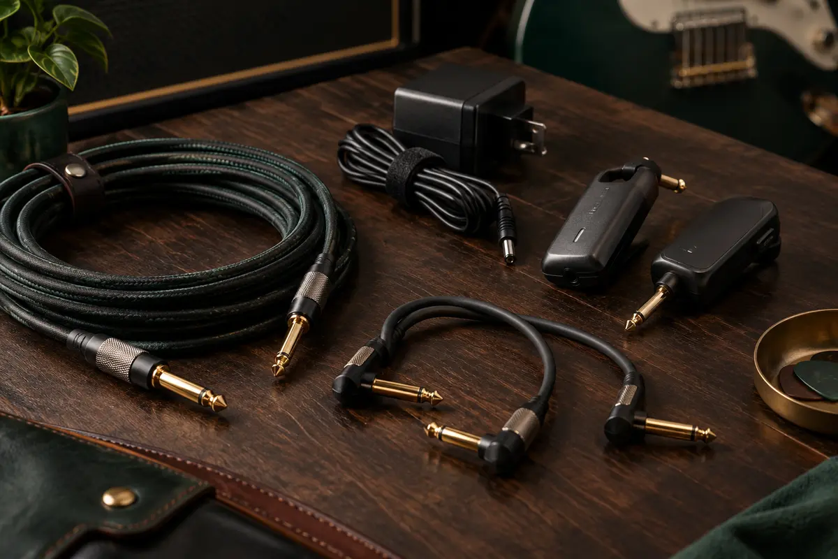 Câble jack, câbles patch et accessoires de connexion pour guitare