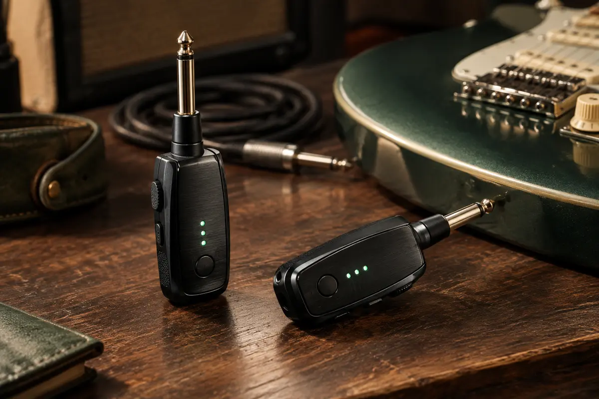 Émetteur et récepteur sans fil pour guitare électrique
